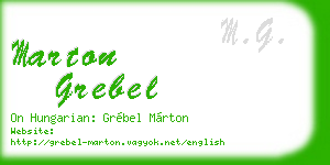 marton grebel business card