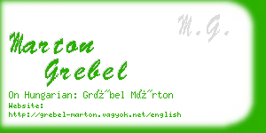 marton grebel business card